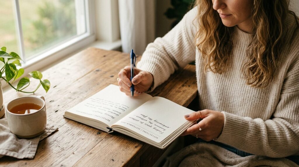 Professional stock photo, 16:9 format. Close-up of a womans